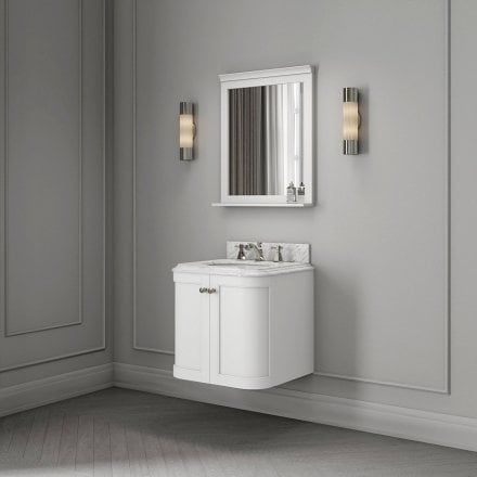 Cavendish Matt White Carrara Marble Vanity Unit 600mm