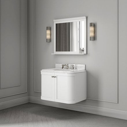 Cavendish Matt White Carrara Marble Vanity Unit 800mm