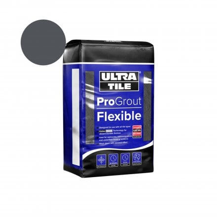 Charcoal Ultra ProGrout - 3kg Flexible Wall & Flooring Grout