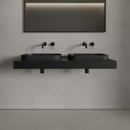 Chloe Matt Black Countertop Basin 500mm