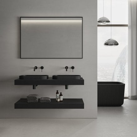 Chloe Matt Black Countertop Basin 500mm