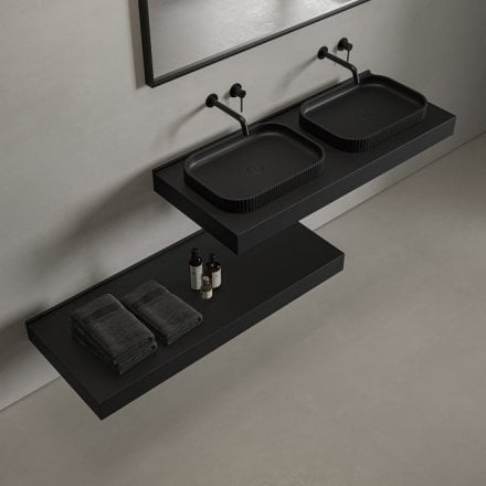 Chloe Matt Black Countertop Basin 500mm