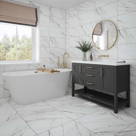 Clarence Matt - Smooth Porcelain Wall & Floor Tile 600 x 600mm