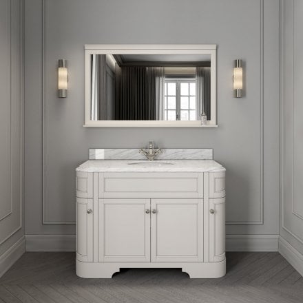 Claridge Matt Cream Carrara Marble Vanity Unit 1200mm
