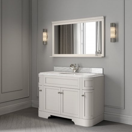 Claridge Matt Cream Carrara Marble Vanity Unit 1200mm