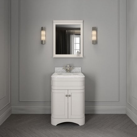 Claridge Matt Cream Carrara Marble Vanity Unit 600mm