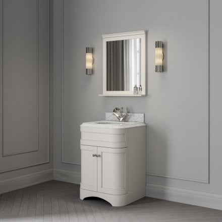 Claridge Matt Cream Carrara Marble Vanity Unit 600mm