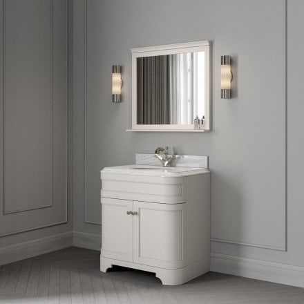 Claridge Matt Cream Carrara Marble Vanity Unit 800mm