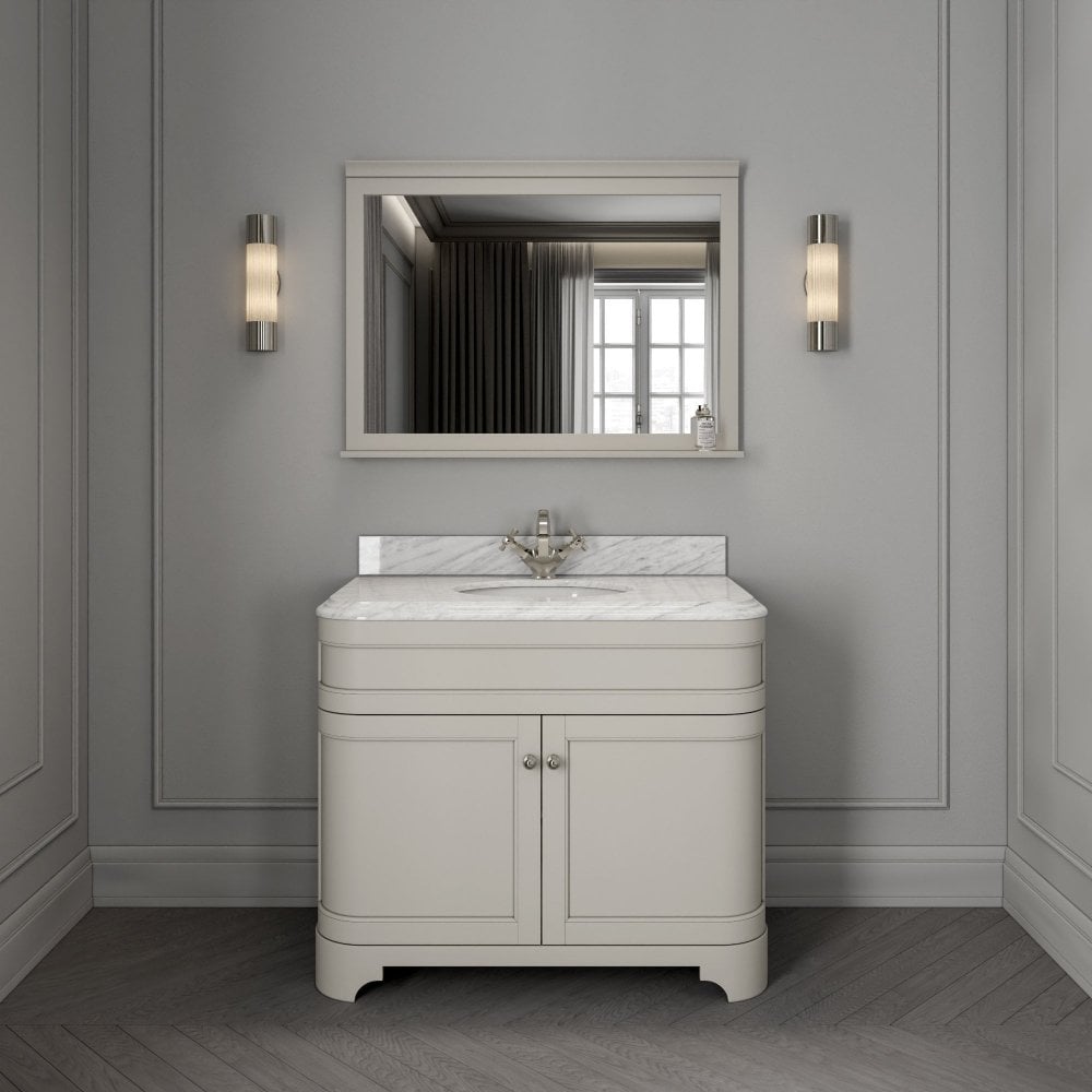 Claridge Matt Stone Carrara Marble Vanity Unit 1000mm