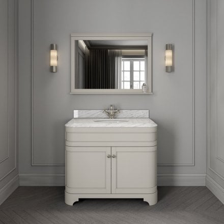 Claridge Matt Stone Carrara Marble Vanity Unit 1000mm