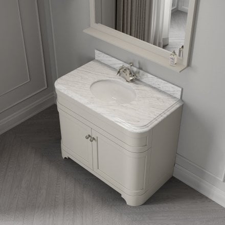 Claridge Matt Stone Carrara Marble Vanity Unit 1000mm