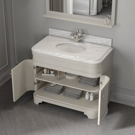 Claridge Matt Stone Carrara Marble Vanity Unit 1000mm