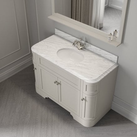 Claridge Matt Stone Carrara Marble Vanity Unit 1200mm