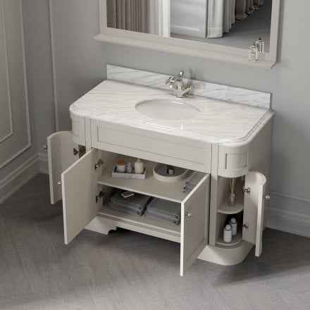 Claridge Matt Stone Carrara Marble Vanity Unit 1200mm