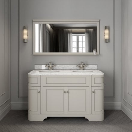 Claridge Matt Stone Carrara Marble Vanity Unit 1400mm