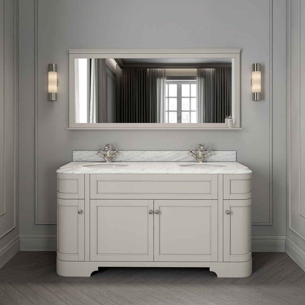 Claridge Matt Stone Carrara Marble Vanity Unit 1600mm