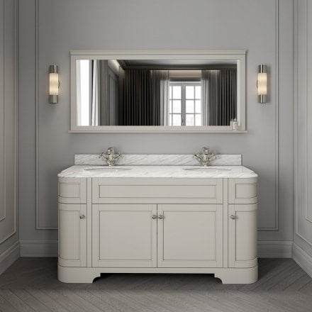 Claridge Matt Stone Carrara Marble Vanity Unit 1600mm