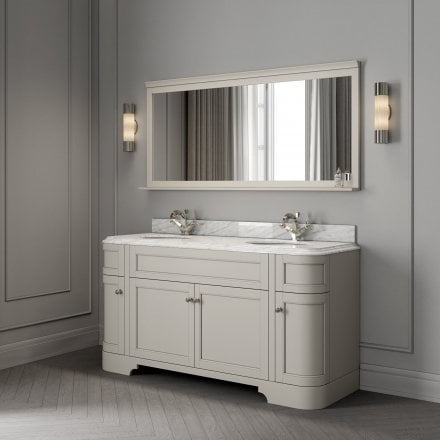 Claridge Matt Stone Carrara Marble Vanity Unit 1600mm