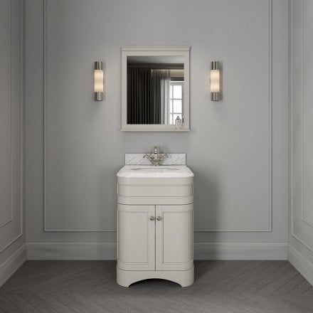 Claridge Matt Stone Carrara Marble Vanity Unit 600mm