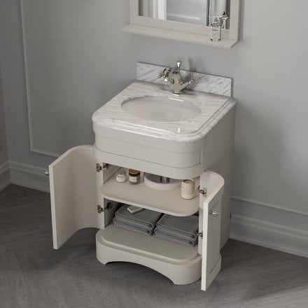 Claridge Matt Stone Carrara Marble Vanity Unit 600mm