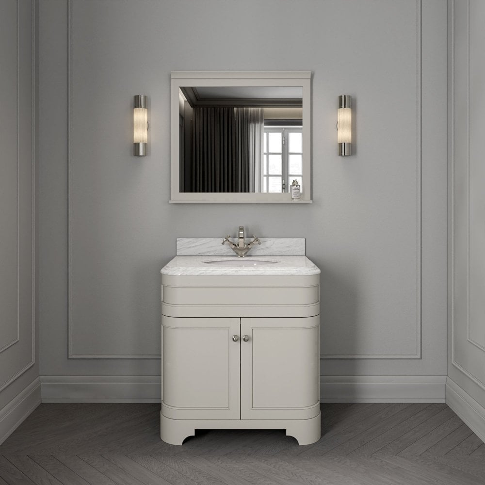Claridge Matt Stone Carrara Marble Vanity Unit 800mm