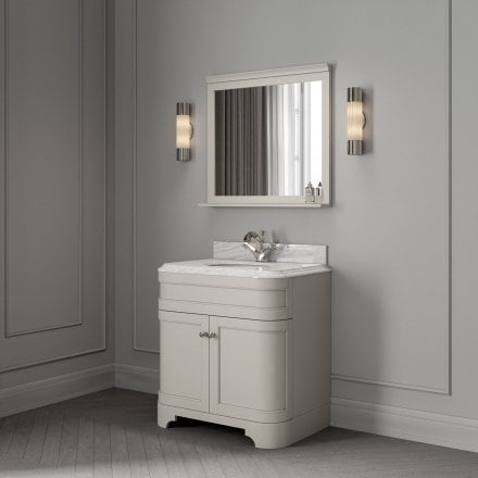 Claridge Matt Stone Carrara Marble Vanity Unit 800mm