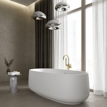 Cloud Freestanding Stone Bath 1600mm