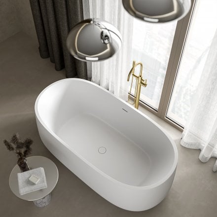Cloud Freestanding Stone Bath 1600mm
