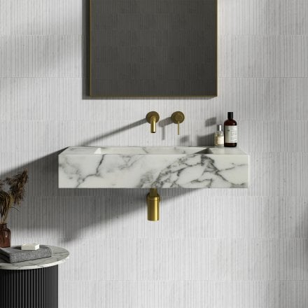 Dina Arabescato Marble Wall Hung Basin 800mm