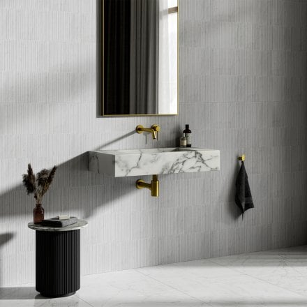 Dina Arabescato Marble Wall Hung Basin 800mm
