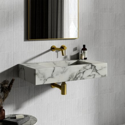 Dina Arabescato Marble Wall Hung Basin 800mm