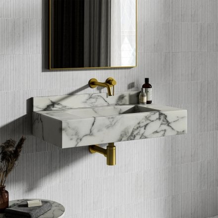 Dina Arabescato Marble Wall Hung Basin 800mm