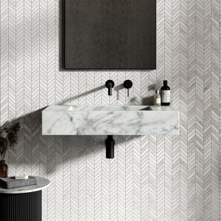 Dina Carrara Marble Wall Hung Basin 800mm