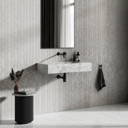 Dina Carrara Marble Wall Hung Basin 800mm
