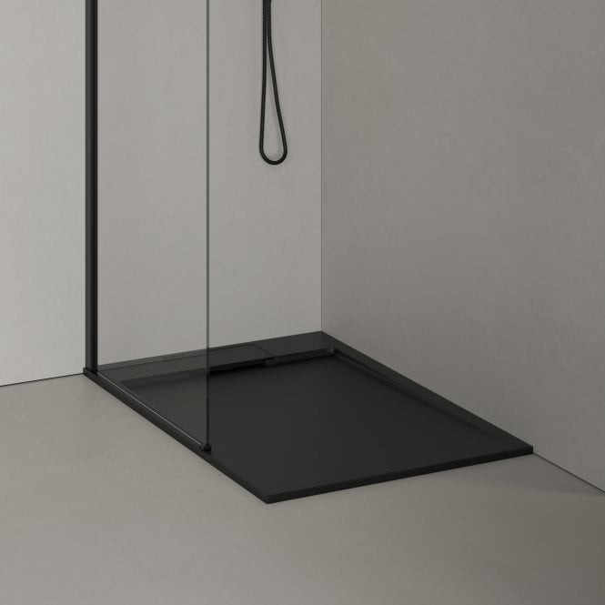 Edge Matt Black Stone Resin Shower Tray