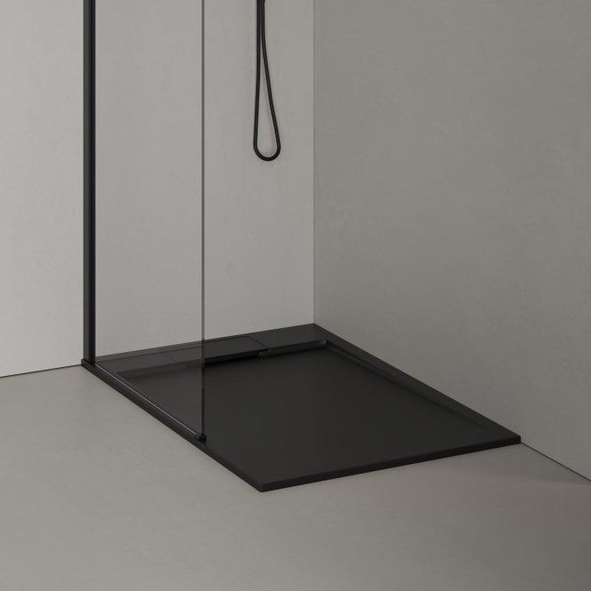 Edge Matt Black Stone Resin Shower Tray