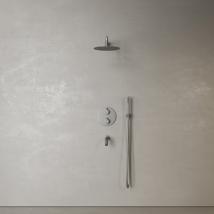 Faro 3-Way Thermostatic Shower With Handheld Shower & Bath Spout