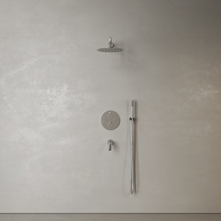 Faro 3-Way Thermostatic Shower With Handheld Shower & Bath Spout