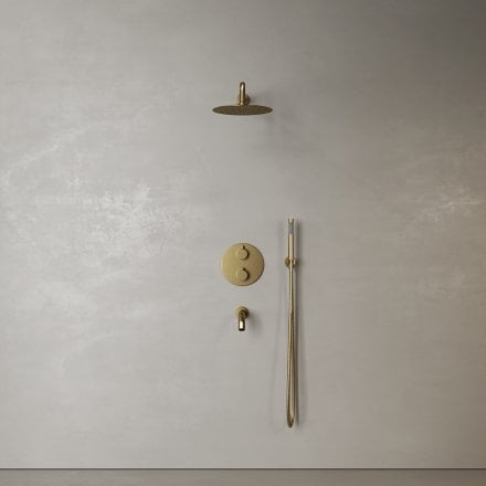 Faro 3-Way Thermostatic Shower With Handheld Shower & Bath Spout