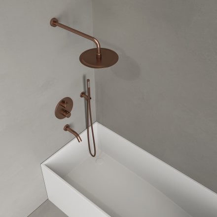 Faro 3-Way Thermostatic Shower With Handheld Shower & Bath Spout