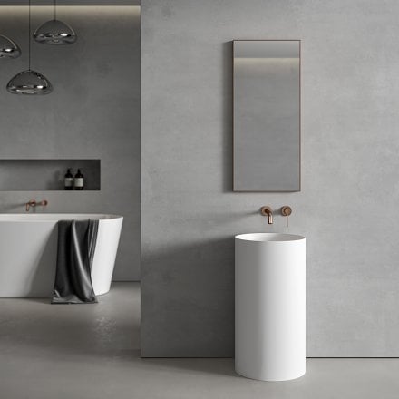 Faro Brushed Copper Mirror 400mm