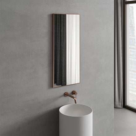 Faro Brushed Copper Mirror 400mm