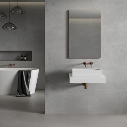 Faro Brushed Copper Mirror 600mm