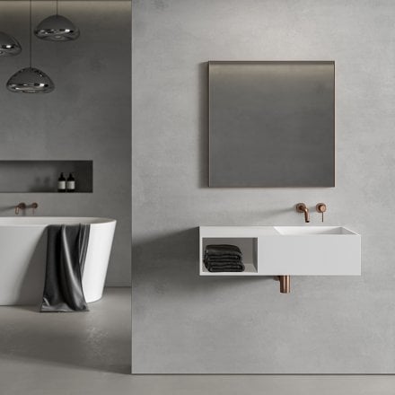 Faro Brushed Copper Mirror 700mm