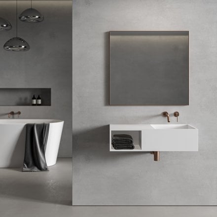 Faro Brushed Copper Mirror 800mm