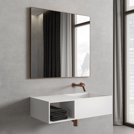 Faro Brushed Copper Mirror 800mm
