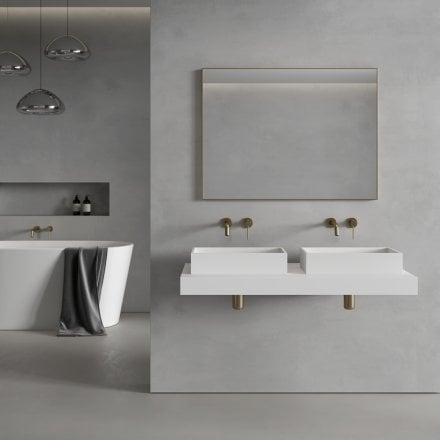 Faro Brushed Gold Mirror 1000mm