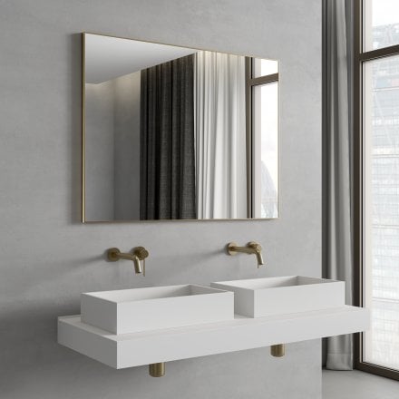 Faro Brushed Gold Mirror 1000mm