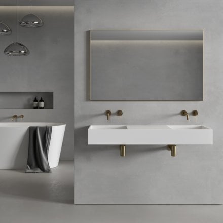 Faro Brushed Gold Mirror 1200mm