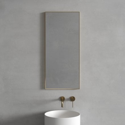 Faro Brushed Gold Mirror 400mm